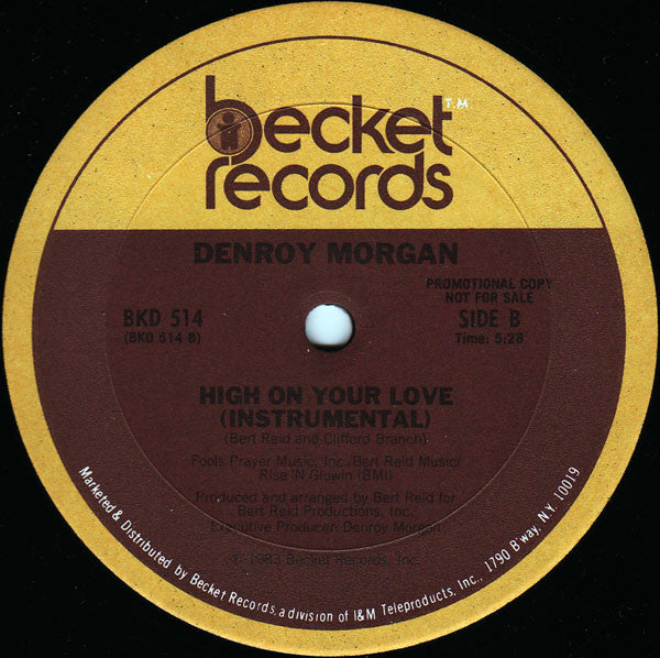Denroy Morgan : High On Your Love (12", Single, Promo)