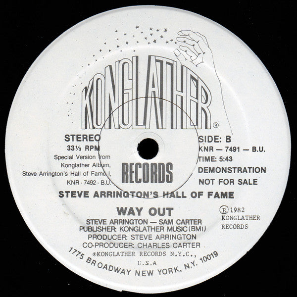 Steve Arrington's Hall Of Fame : Way Out (12", Promo)