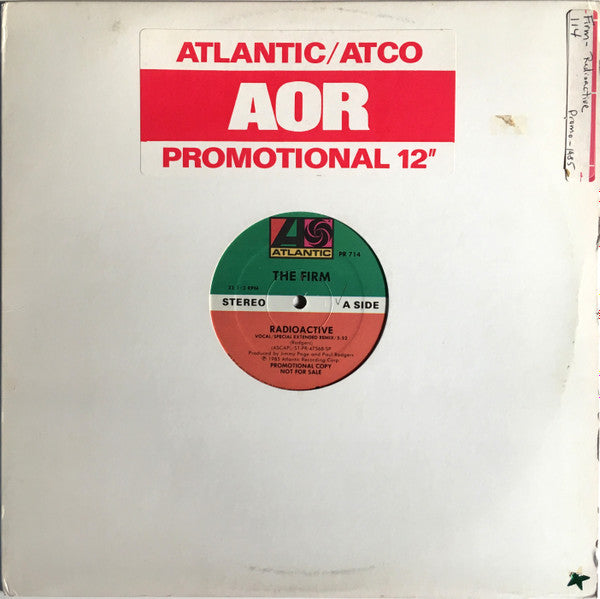 The Firm (7) : Radioactive (12", Promo, Gen)