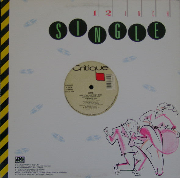 Lime (2) : Cutie Pie / Did You See That Girl (12", Single)