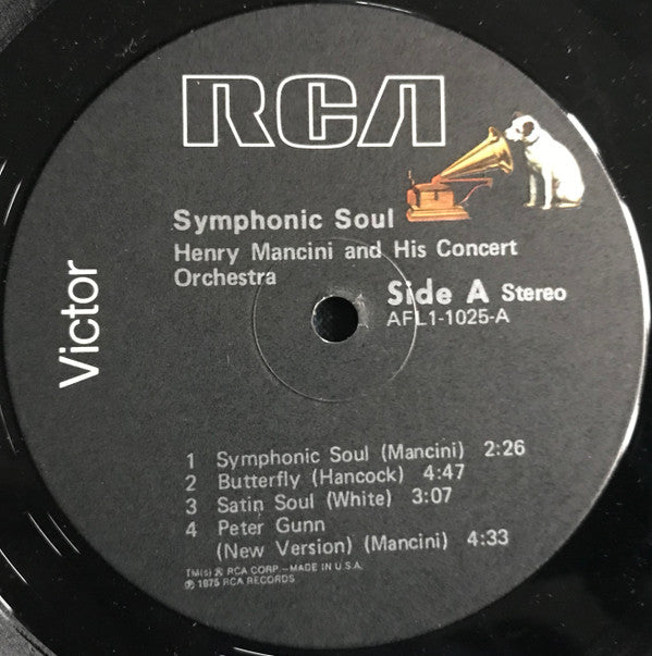 Henry Mancini And His Orchestra : Symphonic Soul (LP, Album, RE)