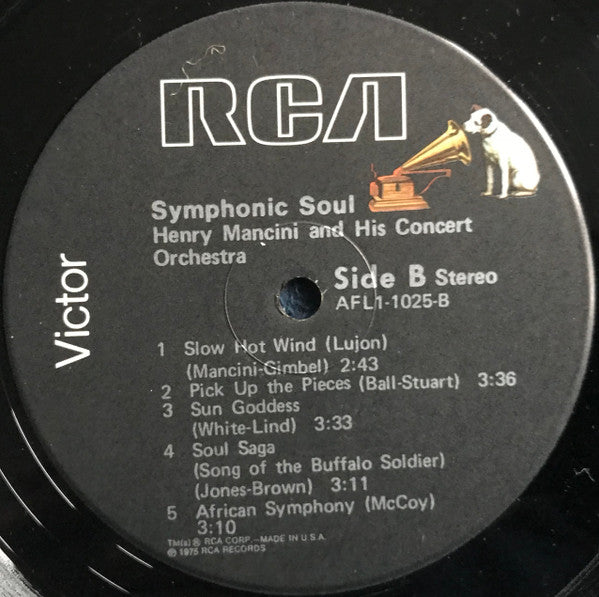 Henry Mancini And His Orchestra : Symphonic Soul (LP, Album, RE)