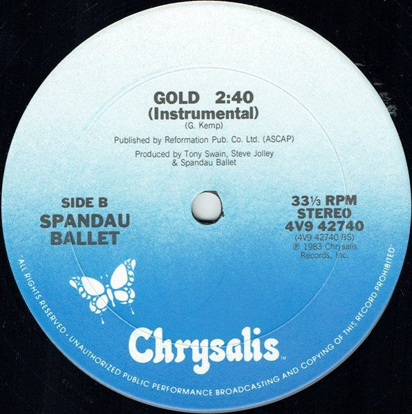 Spandau Ballet : Gold (Special Extended Remix) (12")