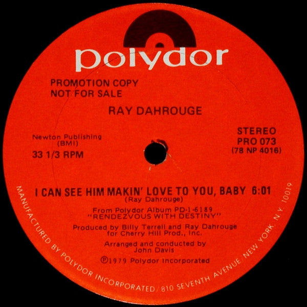 Ray Dahrouge : I Can See Him Makin' Love To You, Baby (12", Promo)