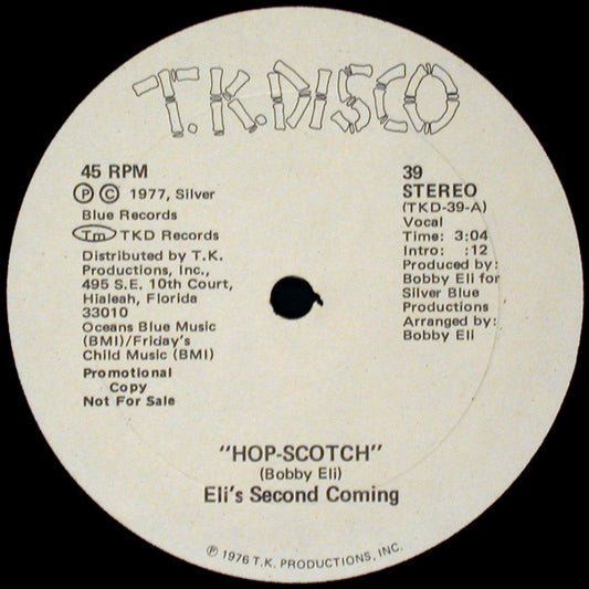 Eli's Second Coming : Hop-Scotch / Foxfire (12", Promo)