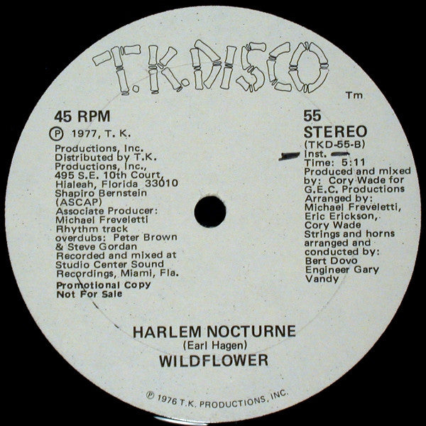 Wildflower (2) : Harlem Nocturne (12", Promo)