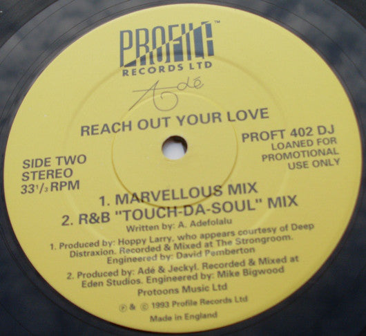 Adé : Reach Out Your Love (12", Promo)