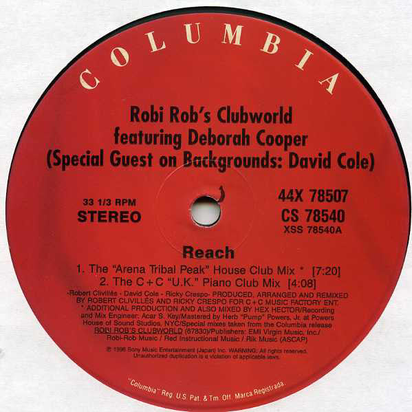 Robi Rob's Clubworld Featuring Deborah Cooper : Reach / Mi Gente Latina (2x12")