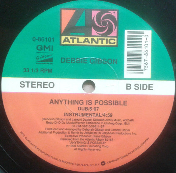 Debbie Gibson : Anything Is Possible (12", Maxi)