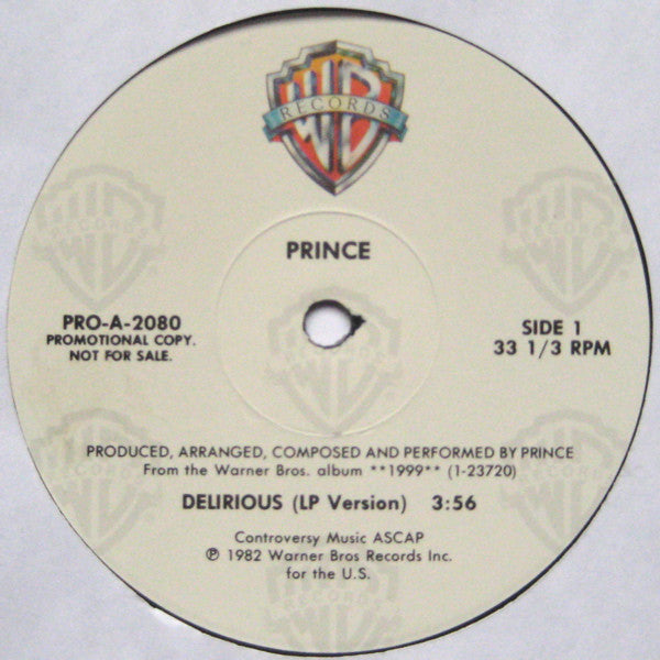 Prince : Delirious (12", Single, Promo)