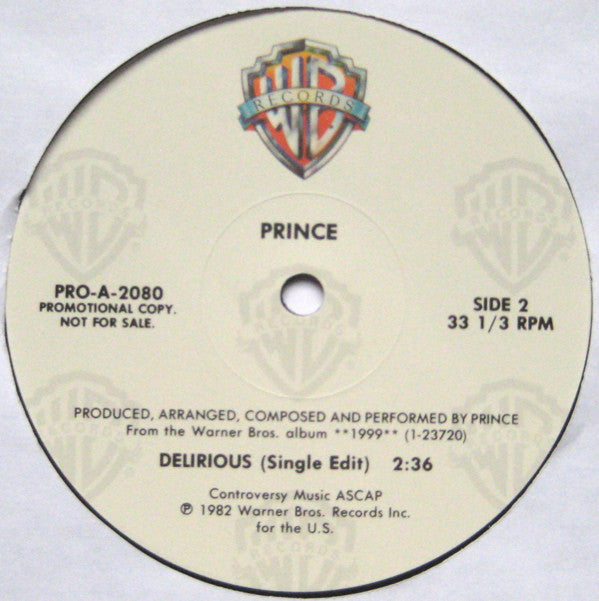 Prince : Delirious (12", Single, Promo)