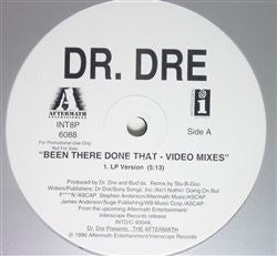 Dr. Dre : Been There Done That - Video Mixes (12", Promo)
