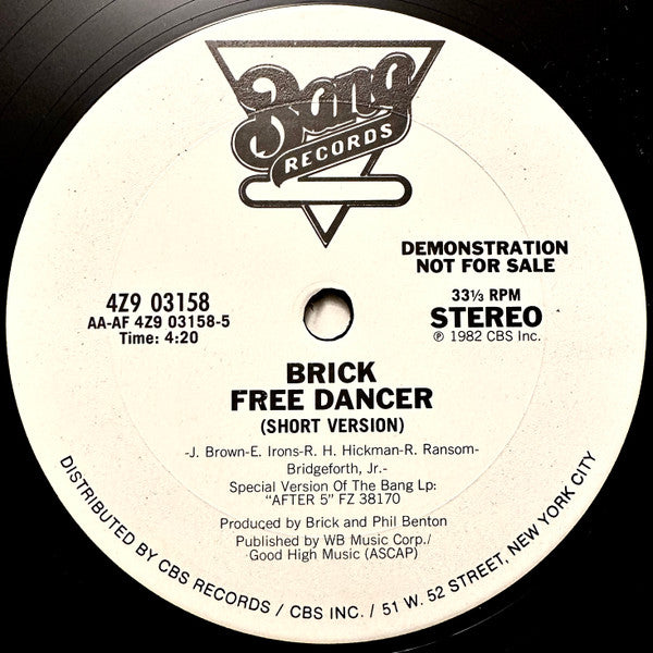 Brick : Free Dancer (12", Promo)