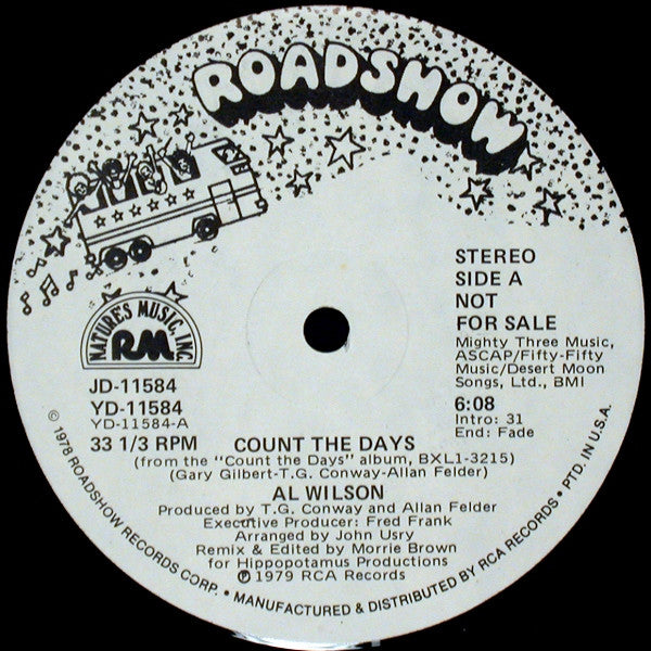 Al Wilson : Count The Days / Is This The End (12", Promo)