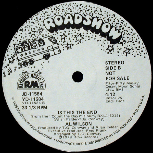 Al Wilson : Count The Days / Is This The End (12", Promo)