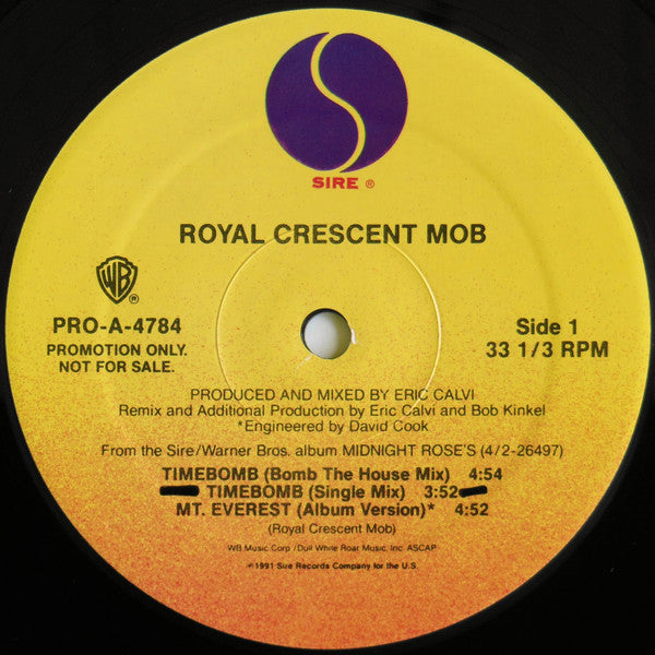 Royal Crescent Mob : Timebomb (12", Promo)