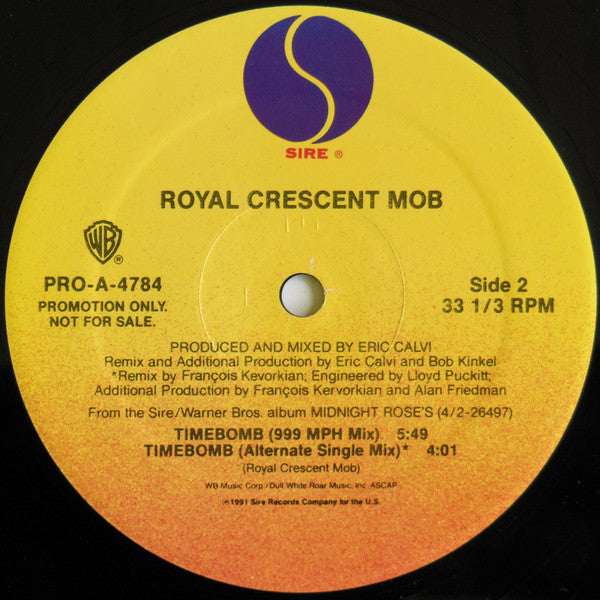 Royal Crescent Mob : Timebomb (12", Promo)