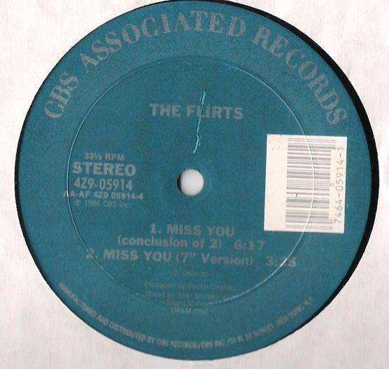 The Flirts : Miss You (12")