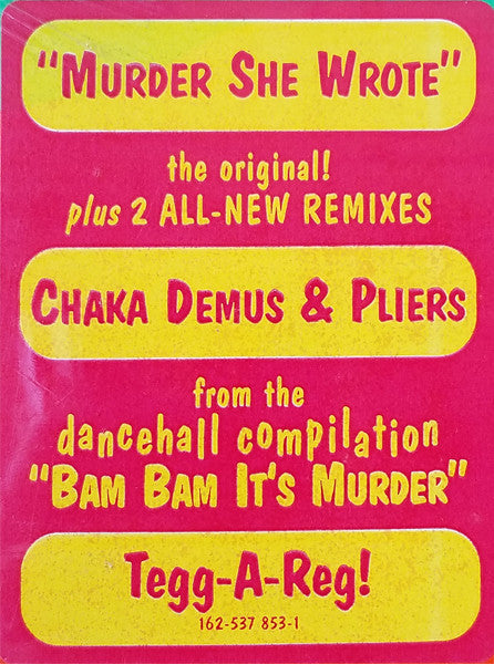 Chaka Demus & Pliers : Murder She Wrote (12", )