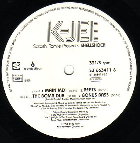 Satoshi Tomiie Presents Shellshock : K-Jee (12")