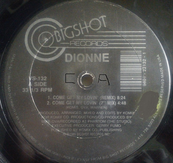 Dionne : Come Get My Lovin' (Remix) (12")