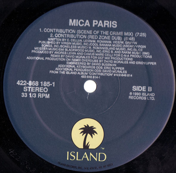Mica Paris : Contribution (David Morales Remixes) (12", S/Edition)