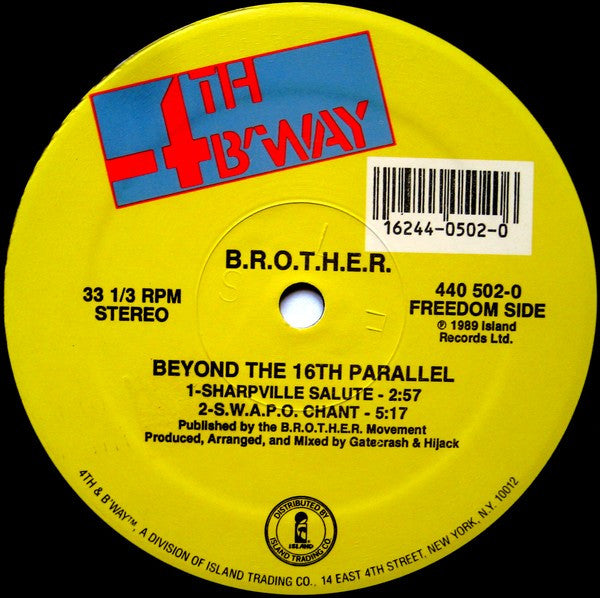 B.R.O.T.H.E.R. : Beyond The 16th Parallel (12")