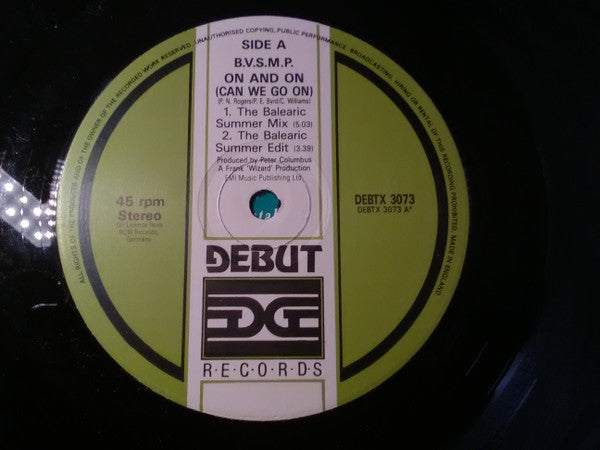 B.V.S.M.P. : On And On (Can We Go On) (12", Single)