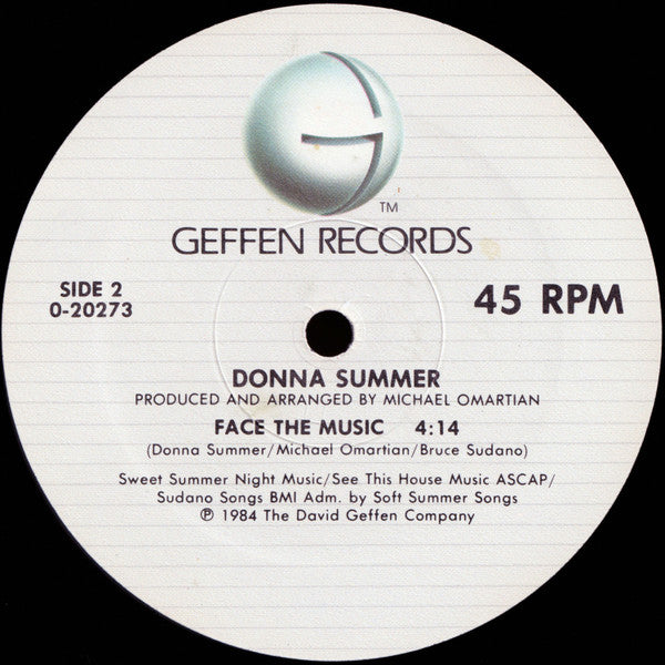 Donna Summer : Supernatural Love B/W Face The Music (12", Maxi)