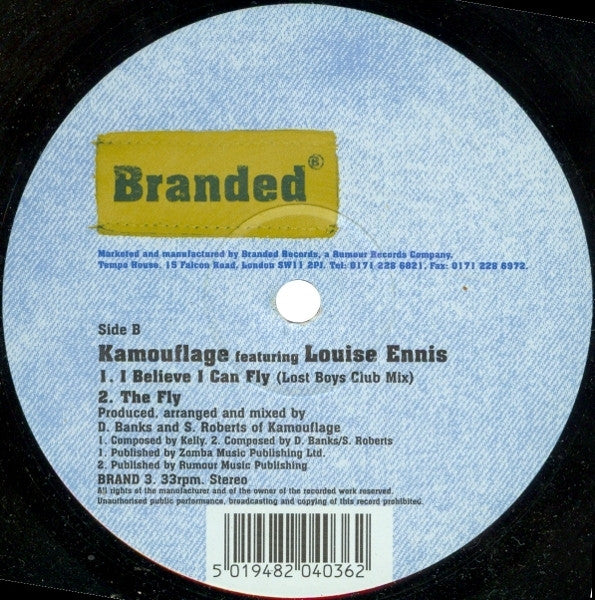 Kamouflage Featuring Louise Ennis : I Believe I Can Fly (12")