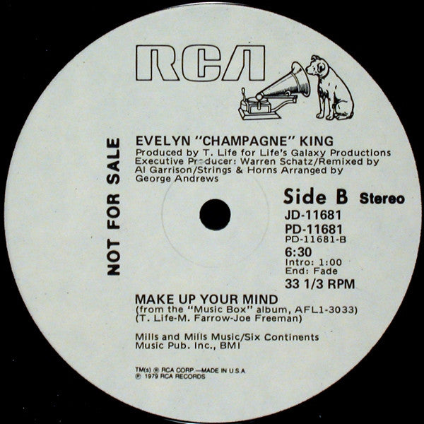 Evelyn King : Out There / Make Up Your Mind (12", Promo)
