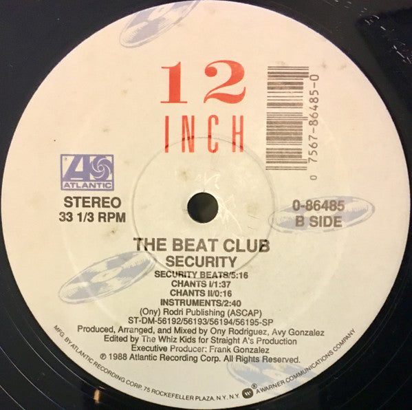 The Beat Club : Security (12", Single, Spe)