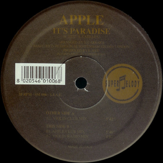 Apple (13) : It's Paradise (12")