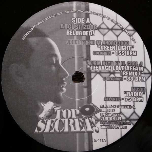 Various : Top Secret! August 2008 Reladed (12", Comp, Unofficial)