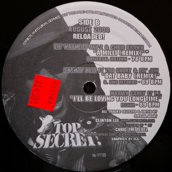 Various : Top Secret! August 2008 Reladed (12", Comp, Unofficial)