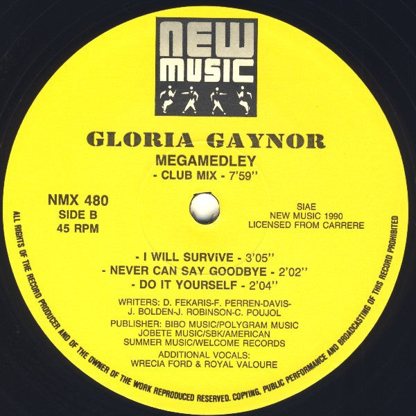 Gloria Gaynor Featuring Wrecia Ford & Royal Valoure : Mega Medley (12")