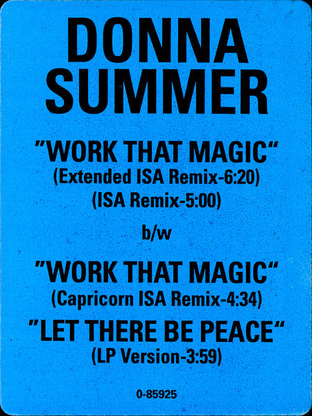 Donna Summer : Work That Magic (12")