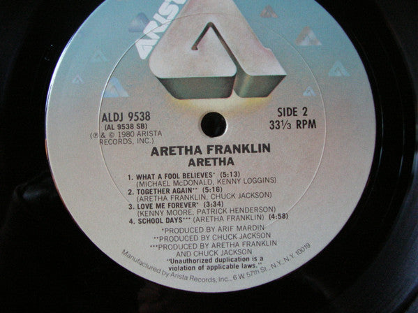 Aretha Franklin : Aretha (LP, Album, Promo, Uni)