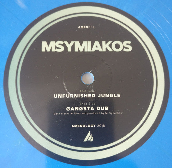 Msymiakos : Gangsta Dub / Unfurnished Jungle (12", Ltd, Blu)