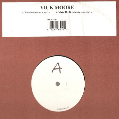 Vick Moore : Breathe (12", Promo, W/Lbl)
