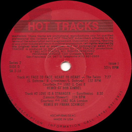 Various : Hot Tracks - Series 2, Issue 1 (2x12", Promo)