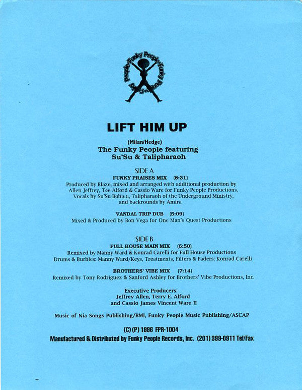 Funky People : Lift Him Up (12", Promo, W/Lbl, Sti)