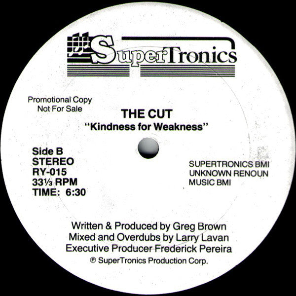 The Cut : Kindness For Weakness (12", Promo)