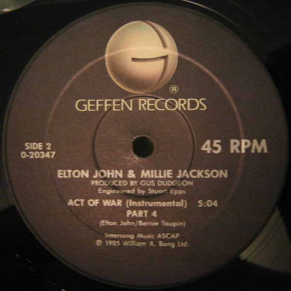 Elton John / Millie Jackson : Act Of War (12", Maxi)