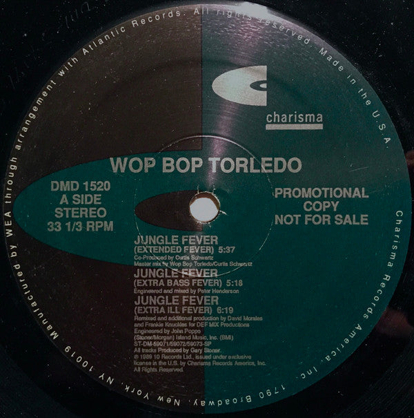 Wop Bop Torledo : Jungle Fever (12", Promo)
