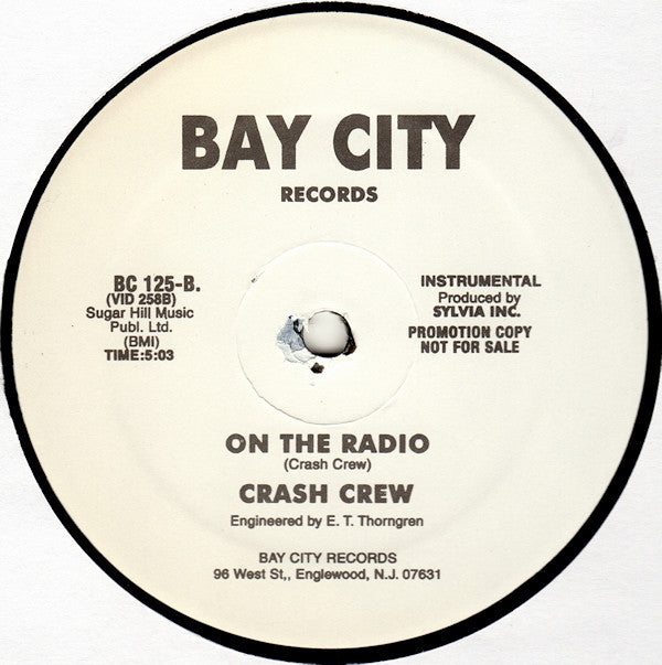 Crash Crew* : On The Radio (12", Promo, RE)