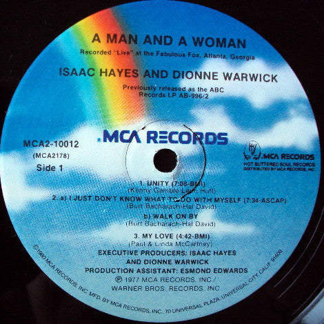 Isaac Hayes And Dionne Warwick : A Man And A Woman (2xLP, Album, RE, Pin)