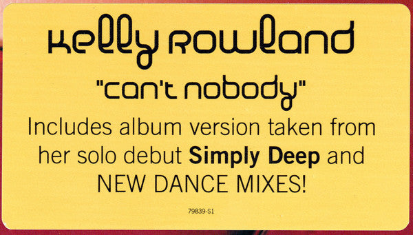 Kelly Rowland : Can't Nobody (12")