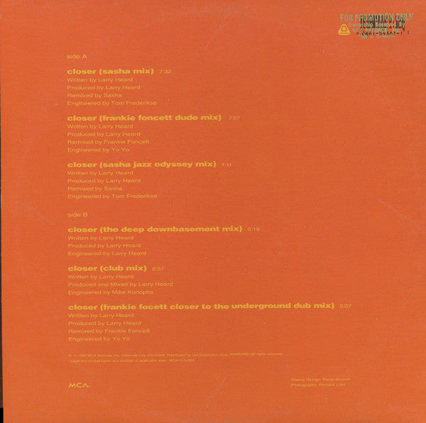 Mr Fingers* : Closer (12")