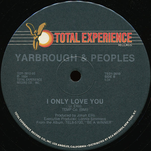 Yarbrough & Peoples : I'll Be There (12", Single)